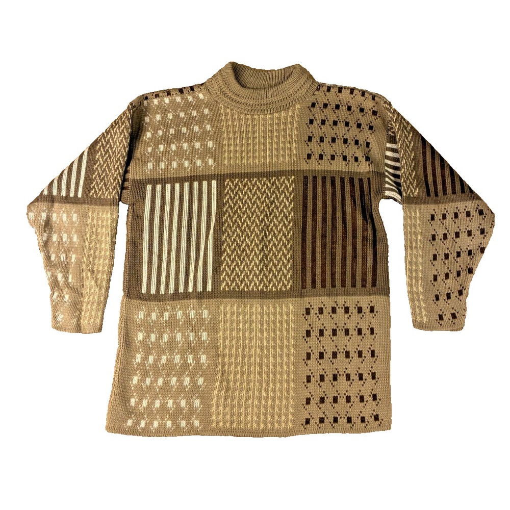 VTG Colter Bay Mens Sweater Large Brown Made in USA Grandpacore 90s Cozy Vibes